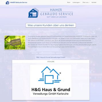 Referenz zum Projekt Hamer Gebäudeservice <small>Webseite & CMS</small> (5/5)