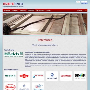 Referenz zum Projekt Macroterra <small>Webseite</small> (4/5)